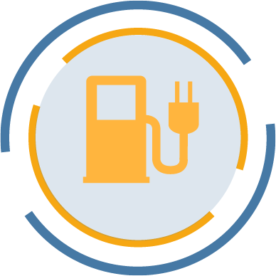 Accuspaning electrische auto waarschuwingslicht