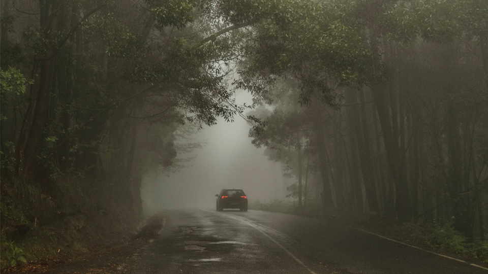 Rijden in het donker met mist